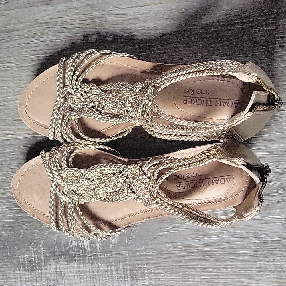 Adam Tucker wedge sandals. Zipper back size 9M